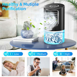 Mini-refroidisseur d'air et humidificateur portable 2-en-1 2026 avec 3 vitesses et minuterie 2H/4H, alimentation CC pour la maison et la voiture - Product Image 6