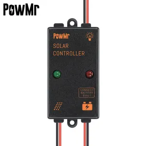 PowMr Mini 5A 12vアウトバックソーラー充電コントローラー、ライトコントロール機能付きソーラーコントローラー