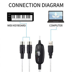 Cable <span class=keywords><strong>Convertidor</strong></span> <span class=keywords><strong>de</strong></span> <span class=keywords><strong>Audio</strong></span> USB <span class=keywords><strong>a</strong></span> <span class=keywords><strong>MIDI</strong></span>, Adaptador <span class=keywords><strong>MIDI</strong></span> DIN <span class=keywords><strong>de</strong></span> 5 Pines <span class=keywords><strong>de</strong></span> 1.8M para Teclado, Piano, Sintetizador, Plug and Play para PC y Mac - Product Image 6