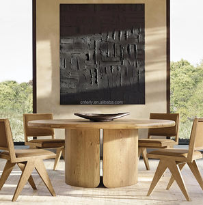Venta directa de fábrica Muebles modernos Diseños de alta calidad Mesa redonda de estilo premium simple de madera - Product Image 2