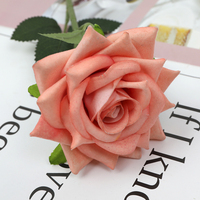 Gelbe Samt rose Künstliche Blume Wand dekoration Rote Rosen für Weihnachts haus & Hochzeits feier