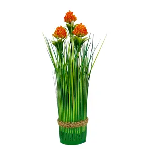 TC-045 Kaleidoscope Artificial Household Simulation Delicate PVC Delicate Potted Plants Tulle Flowers Horticultural Onion Grass