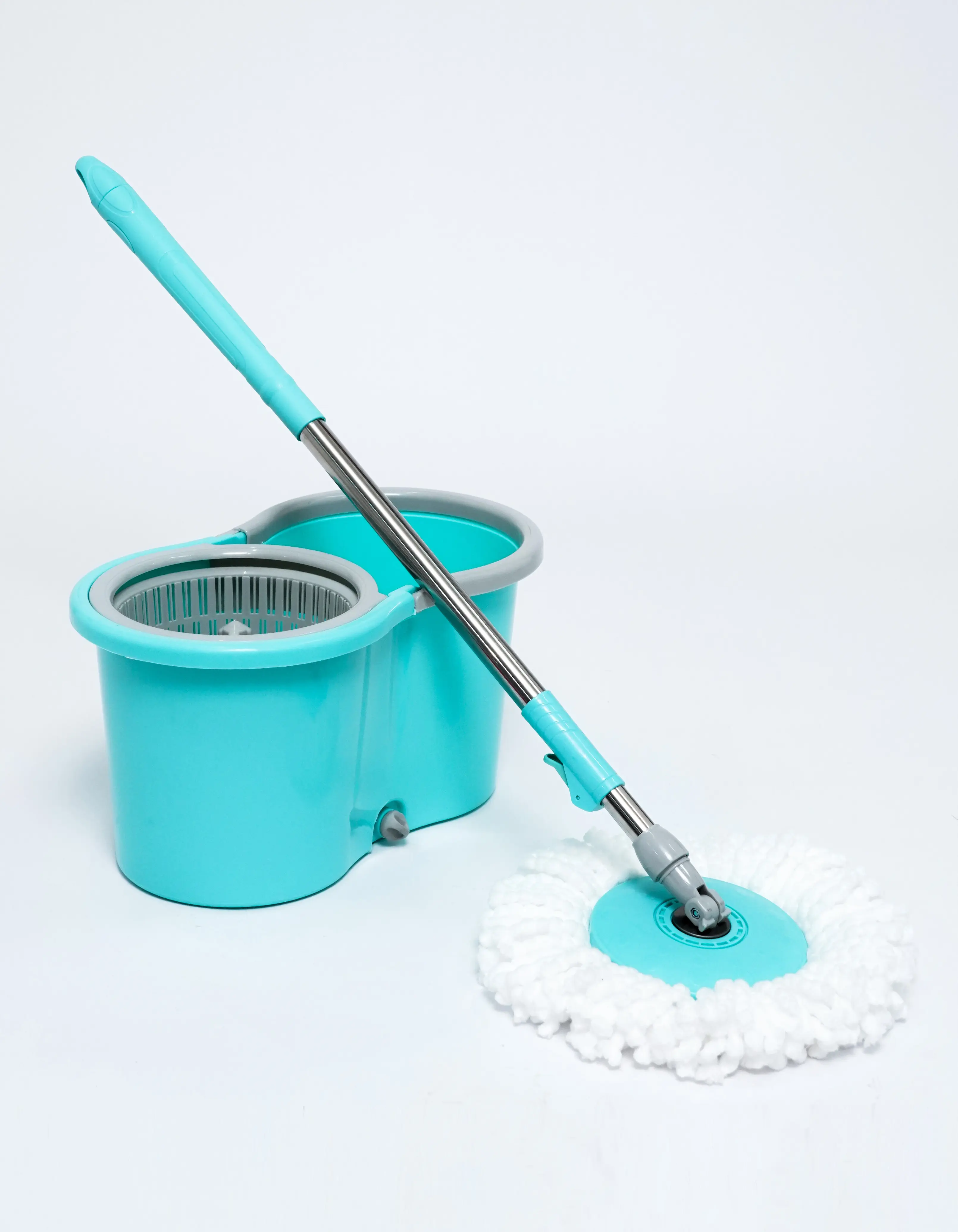 Household Cleaning Product 360 Microfiber Rotating Spin Squeeze Flat Floor Cleaning Bucket Mops Set