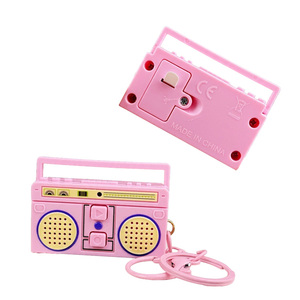 Wholesale Mini Retro Radio <strong>Keychain</strong> <strong>Voice</strong> <strong>Recorder</strong> 15s Audio Recording Pendant for Bag Charm Gift - Product Image 1