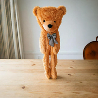 Ours en peluche au design minimaliste et décontracté, avec options multicolores attrayantes, rembourrage en coton PP, tissu polyester, fait main