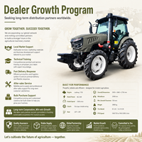 Tractor de ruedas LAWNIO en stock con operación de cambio de vía de rueda ajustable opcional para implementos agrícolas
