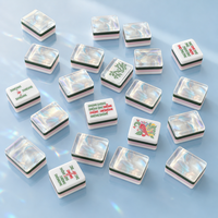 Jeu de Mahjong Américain Minimaliste 160 Tuiles Coque Nuage Fantôme 4 Couches Acrylique Irisé Prestige Professionnel Vente en Gros
