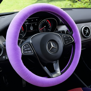 Funda para volante de coche color morado, ajuste universal, material suave - Product Image 3