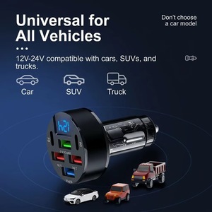 Nouveaux Produits Chargeur de Voiture Premium 100W à 6 Ports avec Affichage de Tension pour <span class=keywords><strong>iPhone</strong></span> 17 16 15 Samsung S26 S25 <span class=keywords><strong>Prise</strong></span> d'Alimentation Sûre et Stable - Product Image 6