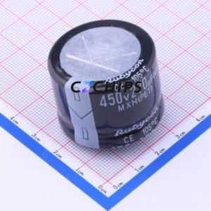 450MXH270MEFASN35X25 Snap-in Aluminum Electrolytic Capacitor Through hole Component THT,D35xL25mm 270uF 20% 450V 35mm - Product Image 1