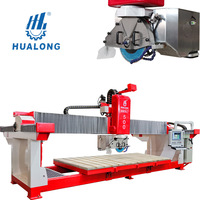 Máquina de Corte y Fresado CNC de 5 Ejes HUALONG con Software Italiano para Mármol, Granito, Encimeras, Fregaderos y Azulejos