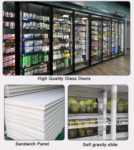 Usine de vente en gros promenade dans la cave à bière de chambre froide promenade dans la glacière avec porte en verre d'affichage - Product Image 6