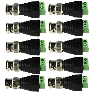 Adaptor Video Plug BNC DC 12V Coax CAT5 Konektor Laki-laki Perempuan untuk Lampu Strip Led Aksesori Kamera CCTV