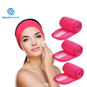 Fabriek Groothandel Zachte Elastische Make Up Wassen Gezicht Cosmetische Hoofdband Spa Bad Haarband