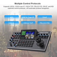 Teclado controlador de cámara PTZ con Joystick 4D para transmisión en vivo Teclado de red PTZ PELCO D/P RS232 RS485 LCD de 5,5 pulgadas