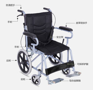 Carrozzina Manuale Pieghevole Leggera di Alta Qualità, Portatile a Spinta per Adulti, Disabili e Anziani, per Uso Domestico ed Esterno - Product Image 3