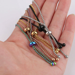 Pulsera y brazalete de moda de acero inoxidable 316L resistente al agua y al deslustre, chapado en oro de 14K y 18K, ajustable, para mujer. - Product Image 5