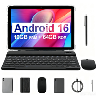 Tablette Android E10 la plus récente, 10,1 pouces, processeur A537 Octa Core, Wi-Fi 5G et Wi-Fi, 16 Go de RAM, 16 Go de ROM, 64 Go, 6000 mAh, Android 16 M10