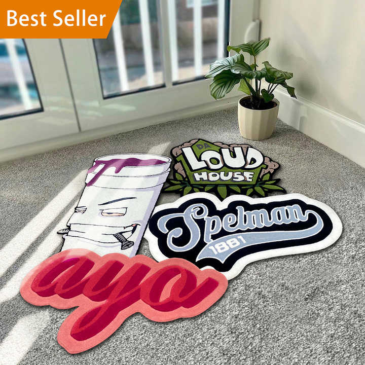 OEM Custom Logo Hand-Tufted Carpet Rugs – Versatile 3D Logo Rugs