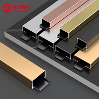 Vente en gros Bande de transition pour couverture de carrelage Profilés en aluminium Fente pour carte à canal en U Garniture murale décorative