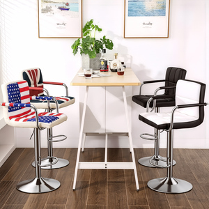 Tabourets <span class=keywords><strong>de</strong></span> <span class=keywords><strong>bar</strong></span> pivotants et réglables en hauteur, rembourrés, <span class=keywords><strong>avec</strong></span> accoudoirs, style nordique, pour cuisine et réception, à prix abordable - Product Image 1