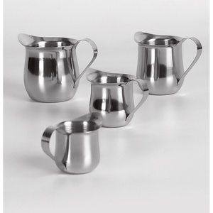 Mini Contenitore a Campana per <span class=keywords><strong>Latte</strong></span> - Brocca Premium in Acciaio Inossidabile per Montare <span class=keywords><strong>Latte</strong></span>, Crema, Salse e Condimenti in Cucina o Caffetteria - Product Image 5