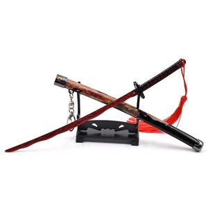 Thanh kiếm Đen Keychain kim loại kẽm hợp kim Katana thanh kiếm Keychain của Sông Máu-elden vòng đặc biệt báo chí-eject <span class=keywords><strong>Keyring</strong></span> - Product Image 3