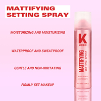 Spray fixateur de maquillage liquide matifiant longue durée, contrôle de l'huile, verrouillage du maquillage du visage, anti-bavures, imperméable, spray de finition