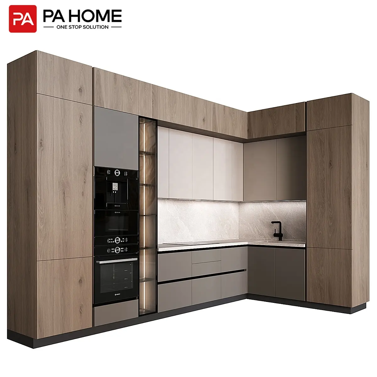 PA Low Price Compact All In 1 Movable 3 Pieces Kitchen Cabinet Pantry Units