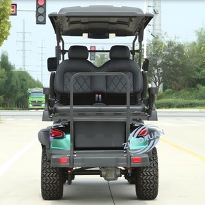 Voiturette de golf électrique haut de gamme 4 places, buggy tout-terrain 1+1 rangée avec batterie 48V, certifiée CE pour la réception d'hôtels et les excursions panoramiques - Product Image 4