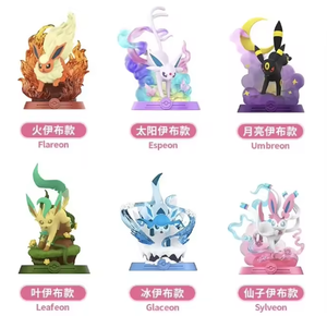 Ensemble de figurines de jouets en PVC Eevee Pokemond de la génération V1-V2 pour enfants, <span class=keywords><strong>aventure</strong></span>, 9 pièces/boîte, figurine de dessin animé Eevee Pokemoned - Product Image 2