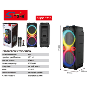 Ngoài trời di động không dây <span class=keywords><strong>BT</strong></span> Karaoke loa với microphone stereo woofer HIFI âm thanh LED đầy màu sắc ánh sáng Đảng Loa - Product Image 2