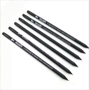 Venta al por Mayor de Lápices Estándar con Borrador Negro Mate y Logotipo Personalizado para Material Escolar y Publicidad - Product Image 4