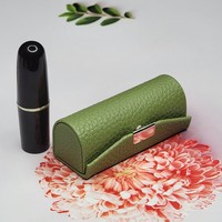 France Design FD0000211 Trousse de Maquillage et Étui à Rouge à Lèvres Portable en Cuir PU Tendance avec Miroir Intégré et Porte-clés