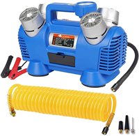 Compresseur d'air HF102 robuste 320L à gonflage rapide, puissant, avec lumière LED et pression numérique intelligente préréglée