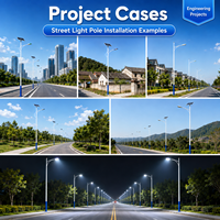 Poste de Luz Galvanizado de Acero para Proyectos, de 3m, 4m, 5m, 6m, 7m, 8m, para Contratistas y Construcción de Carreteras Municipales