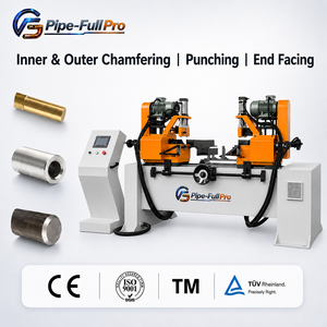 Machine à chanfreiner les extrémités de tuyaux à double station, haute précision, machine à chanfreiner à double tête, précision de 0,05 mm pour tubes ronds - Product Image 1