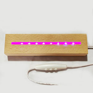 מלבן עץ תצוגה אור הוביל תצוגה עץ בסיס dimmer אורות צבעוניים מנורת לעמוד חם מלבן צבע חם הוביל בסיס אור - Product Image 2