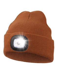 Bonnet LED de Noël avec lumière, unisexe, chaud, pour l'hiver, avec lampe frontale intégrée, 100% acrylique, pour la plage et les activités nocturnes en extérieur - Product Image 3