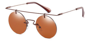 Gafas de <span class=keywords><strong>Sol</strong></span> Redondas de Metal sin Montura Estilo Príncipe, Novedad de Marca de Lujo 2025, Venta al por Mayor, Gafas de <span class=keywords><strong>Sol</strong></span> Retro sin Aro - Product Image 4