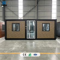 Maisonnette modulaire préfabriquée à assemblage rapide, conteneur extensible de 20 pieds, maisonnette pliable, villa portable pour projet de glamping