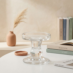 <strong>Hurricane</strong> Wind-proof Sleeve <strong>Glass</strong> Tube High Base <strong>Glass</strong> <strong>Candle</strong> <strong>Holder</strong> for 2.2cm Taper <strong>Candles</strong> Outdoor Party Wedding Decoration - Product Image 6