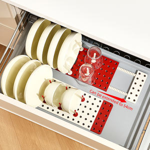 Красный/кремовый цвет, органайзер для ящиков, поднос для посуды, подставка для кухонного шкафа, органайзер, подставка для шкафов - Product Image 2