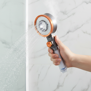 Cabezal <span class=keywords><strong>de</strong></span> Ducha Manual <span class=keywords><strong>de</strong></span> 2 Lados con Alta Presión, Flujo Ajustable, 3 Modos, Filtro ABS, Diseño Moderno y Botón <span class=keywords><strong>de</strong></span> Encendido/Apagado - Product Image 2