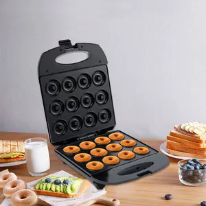 1400 w 12 zellen elektrische manuelle donutherstellung einfache schnelle tragbare manuelle waffelspender-donutherstellung