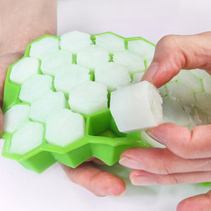 2021 hotselling tự chế 37 lỗ công suất cao tổ ong hình dạng băng Khuôn Silicone <span class=keywords><strong>Ice</strong></span> <span class=keywords><strong>Cube</strong></span> khay - Product Image 5