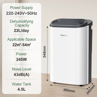 DYD-Z22B Purificateur d'air intelligent portable Wifi 22L pour toute la maison Déshumidificateur pour la maison