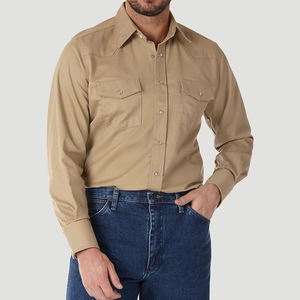 Logo personalizzato resistente Snap uniforme da <span class=keywords><strong>lavoro</strong></span> camicia in poliestere cotone traspirante per l'estrazione di costruzioni all'aperto cotone traspirante - Product Image 6