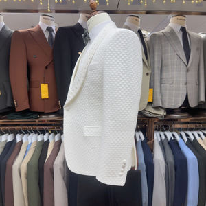 Costumes pour hommes <span class=keywords><strong>sur</strong></span> <span class=keywords><strong>mesure</strong></span> de haute qualité vêtements de cérémonie d'affaires 3 pièces pour les événements de bureau Design de style arabe pur grande taille respirant - Product Image 4