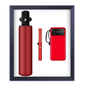 Coffret Cadeau d'Entreprise : Parapluie + <span class=keywords><strong>Stylo</strong></span> + Batterie Externe avec Support Téléphone pour Employés - Product Image 3